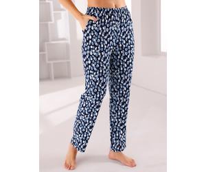 Jogginghose FEEL GOOD, Damen, Gr. 44/46, Normalgrößen, blau (marine, bleu, bedruckt), 100% Baumwolle, bedruckt, gemustert, mehrfarbig, Hosen Jogginghose (29696329-44) marine, bleu, bedruckt