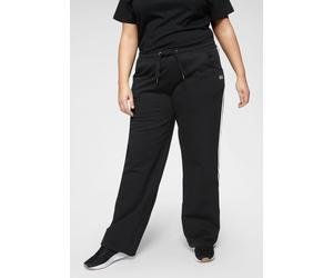 Jogginghose H.I.S, Damen, Gr. 40, N-Gr, schwarz-weiß (schwarz, weiß), Obermaterial: 60% Baumwolle, 40% Polyester, bequem lang, Hosen Jogginghose, Große Größen (328049-40) schwarz, weiß