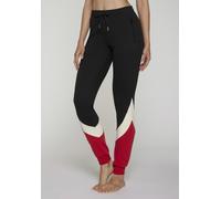 Jogginghose H.I.S, Damen, Gr. M (40/42), N-Gr, schwarz, Interlock, Obermaterial: 100% Baumwolle, lang, Hosen Jogginghose, mit Colorblock Design (24148729-M) schwarz