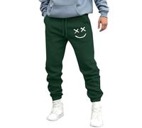 Jogginghose Herren Chino Cargo Hose Jogginghose Herren Baumwolle Lang Sporthose Casual Freizeithose Elastische Taille mit Kordelzug Sweatpants Männer mit Taschen (Black, XL)