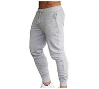 Jogginghose Herren Koreanische, Hosen Herren Lang,Sporthose Herren Baggy Einfarbig Kordelzug Straight Trendiges Freizeithose Lässig Outdoor Trousers Locker mit Tasche Pants Outdoorhose