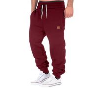 Jogginghose Herren Lang Vintage Lose Relaxed-Fit Aestethic Sweatpants Stoffhose Relaxed-Fit Outdoorhose Sweathose Freizeithosen für Männer Washed Breites Bein Jogging-Hose Sport Pants1