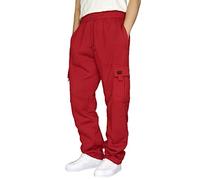 Jogginghose Herren Lang Vintage Lose Relaxed-Fit Aestethic Sweatpants Stoffhose Relaxed-Fit Outdoorhose Sweathose Freizeithosen für Männer Washed Breites Bein Jogging-Hose Sport Pants1