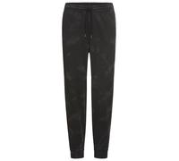 Jogginghose HUGO BLUE "Nustroypan", Herren, Gr. M, N-Gr, schwarz (schwarz001), Sweatware, Obermaterial: 100% Baumwolle, gemustert, loose fit lang, Hosen Jogginghose, in tonigem Allover-Design (4549056