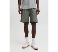 Jogginghose JACK & JONES "JPSTJAIDEN DREW JOGGER SHORTS REG", Herren, Gr. XL, N-Gr, sedona sage, angeraute Sweatware, Obermaterial: 100% Baumwolle, unifarben, regular fit kniefrei, Hosen Jogginghose, 