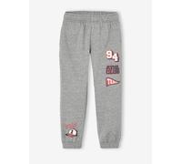 Jogginghose Jungen mit Print, Dehnbund Bundweite verstellbar grau Gr. 158/164 von Vertbaudet