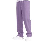 Jogginghose Jungen, Sweatpants Baggy - Grau Cargohose Elastische Taille/Kordelzug Warm Bequem Trainingshose Elastisch Freizeithose Streetwear Kinder Mit Taschen Jogger Hose Lila 140