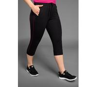 Jogginghose KANGAROOS, Damen, Gr. 54, N-Gr, schwarz, Sweatware, Obermaterial: 95% Baumwolle, 5% Elasthan, kontrastfarbene Details, bequem 3/4-Länge, Hosen Jogginghose (652852-54) schwarz