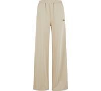 Jogginghose KARL KANI "Karl Kani Kani Script Wide Leg Sweatpants", Damen, Gr. XS, US-Größen, beige (sand), 70% Polyester, 30% Baumwolle, unifarben, normal, Hosen Jogginghose (82582515-XS) sand