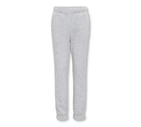 Jogginghose KIDS ONLY "KOGFAVE PANT SWT NOOS", Mädchen, Gr. 116, N-Gr, grau (light grau melange), angeraute Sweatware, Obermaterial: 60% Baumwolle, 40% Polyester, meliert, regular fit normal, Hosen Jo