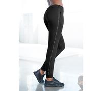 Jogginghose LASCANA ACTIVE, Damen, Gr. L (44/46), N-Gr, schwarz, Interlock, Obermaterial: 100% Baumwolle, unifarben, bequem lang, Hosen Jogginghose, mit Reißverschlusstaschen, Topseller (11405730-L) s