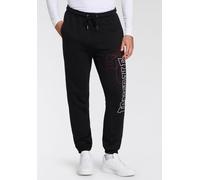 Jogginghose LONSDALE "DARTFORD", Herren, Gr. XXXL (64), N-Gr, schwarz, Obermaterial: 60% Baumwolle, 40% Polyester, unifarben, loose fit, Hosen Jogginghose, Topseller (399341-XXXL) schwarz