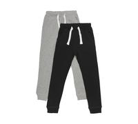 Jogginghose MINYMO "Jogginghose MIBasic", Mädchen, Gr. 116, N-Gr, grau (dunkelgrau), Web, Obermaterial: 100% Baumwolle CO., unifarben, regular fit, Hosen Jogginghose (53005965-116) dunkelgrau