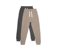 Jogginghose MINYMO "Jogginghose MIBasic", Mädchen, Gr. 92, N-Gr, braun (fossil), Web, Obermaterial: 100% Baumwolle CO., unifarben, regular fit, Hosen Jogginghose (43813544-92) fossil