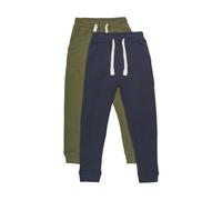 Jogginghose MINYMO "Jogginghose MIBasic", Mädchen, Gr. 92, N-Gr, grün (schwarz olive), Web, Obermaterial: 100% Baumwolle CO., unifarben, regular fit, Hosen Jogginghose (51395068-92) schwarz olive