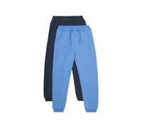 Jogginghose MINYMO "Jogginghose MIPants Sweat 2-Pack", Mädchen, Gr. 122, N-Gr, blau (regatta), Obermaterial: 95% Baumwolle CO. 5% Elasthan EL., Hosen Jogginghose (81696337-122) regatta