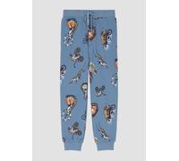 Jogginghose mit angedeutetem Tunnelzug und All-over-Print 128 blau 2169362.54A2.128