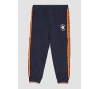 Jogginghose mit gummiertem Print und Kontraststreifen 122 blau 2150289.5952.122