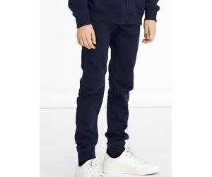 Jogginghose NAME IT "NKMSWEAT für Jungen mit verstellbarem Bund und Kordelzug", Mädchen, Gr. 158, N-Gr, blau (schwarz sapphire), Sweatware, Obermaterial: 80% Baumwolle, 20% Polyester, unifarben, regul