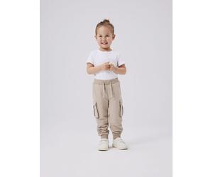 Jogginghose NAME IT "NMNOLI für Unisex mit elastischem Bund und schlichtem Look", Mädchen, Gr. 98, N-Gr, beige (pure cashmere), Sweatware, Obermaterial: 60% Baumwolle, 40% Polyester, unifarben, normal