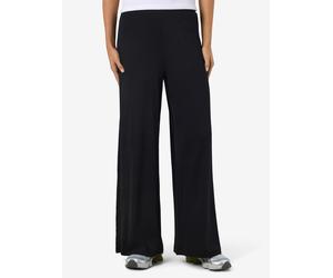 Jogginghose NOISY MAY "NMPASA NW WIDE PANTS NOOS", Damen, Gr. L, N-Gr, schwarz, Web, Obermaterial: 57% Baumwolle, 38% Modal, 5% Elasthan, unifarben, regular fit normal, Hosen Jogginghose (94530530-L)