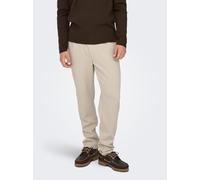 Only & Sons Relaxed Fit Jogpants mit leichtem Strukturmuster Modell 'NEWKODYL' in Beige, Größe M