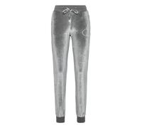 Jogginghose PHILIPP PLEIN "Signature Mit Schmucksteinen", Damen, Gr. L, US-Größen, grau (10, grau), Stoff: 5% Elasthan, 95% Polyester. Besatz: 100% Glasfaser, Hosen Jogginghose (90550848-L) 10, grau