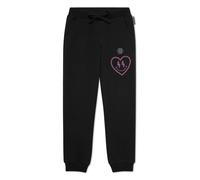 Jogginghose PHILIPP PLEIN "Teddy", Damen, Gr. 10, weite Kindergrößen, schwarz (02, schwarz), Obermaterial: 5% Elasthan, 95% Baumwolle, Hosen Jogginghose (44367363-10) 02, schwarz