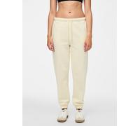 Jogginghose PIECES "PCCHILLI HW SWEAT PANTS NOOS BC", Damen, Gr. M (38), N-Gr, weiß (weiß pepper), Web, Obermaterial: 50% Baumwolle, 50% Polyester, unifarben, regular fit normal, Hosen Jogginghose (79