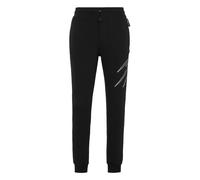Jogginghose PLEIN SPORT "Scratch", Herren, Gr. 3XL, US-Größen, 0270, schwarz, silber, Obermaterial: 88% Baumwolle, 12% Polyester, Hosen Jogginghose (18956517-XXXL) 0270, schwarz, silber