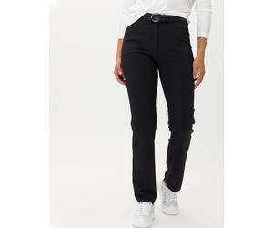 Jogginghose RAPHAELA BY BRAX "Style 7/8-Cityhose", Damen, Gr. 38K (19), Kurzgrößen, schwarz, Web, 52% Polyester, 43% Schurwolle, 5% Elasthan, slim fit, Hosen Jogginghose, Woolmix: Cityhose im Slim Fit