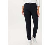 Jogginghose RAPHAELA BY BRAX "Style 7/8-Cityhose", Damen, Gr. 40K (20), Kurzgrößen, blau (navy), Web, 52% Polyester, 43% Schurwolle, 5% Elasthan, slim fit, Hosen Jogginghose (40889123-20) navy