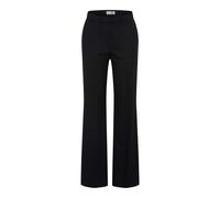 Jogginghose RAPHAELA BY BRAX "Style PAM FLARED", Damen, Gr. 40K (20), Kurzgrößen, schwarz (navy), Web, 50% Lyocell, 48% Schurwolle, 2% Elasthan, Hosen Jogginghose, Flanell: Marlenehose im Slim Fit (24