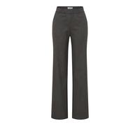 Jogginghose RAPHAELA BY BRAX "Style PAM FLARED", Damen, Gr. 42K (21), Kurzgrößen, grau, Web, 50% Lyocell, 48% Schurwolle, 2% Elasthan, Hosen Jogginghose, Flanell: Marlenehose im Slim Fit (70939825-21)