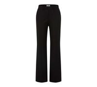 Jogginghose RAPHAELA BY BRAX "Style PAM FLARED", Damen, Gr. 42K (21), Kurzgrößen, schwarz, Web, 50% Lyocell, 48% Schurwolle, 2% Elasthan, Hosen Jogginghose, Flanell: Marlenehose im Slim Fit (75675231-