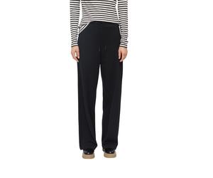 Jogginghose S.OLIVER, Damen, Gr. 36, N-Gr, schwarz, Web, Obermaterial: 61% Viskose, 35% Polyamid, 4% Elasthan, unifarben, bequem lang, Hosen Jogginghose, mit weitem Bein und elastischem Bund (50209805