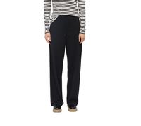 Jogginghose S.OLIVER, Damen, Gr. 44, N-Gr, schwarz, Web, Obermaterial: 61% Viskose, 35% Polyamid, 4% Elasthan, unifarben, bequem lang, Hosen Jogginghose, mit weitem Bein und elastischem Bund (50209805