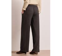 Jogginghose STREET ONE, Damen, Gr. 46, Länge 30, deep earth, Web, Obermaterial: 59% Polyester, 40% Viskose, 1% Elasthan, unifarben, loose fit lang, Hosen Jogginghose, mit elastischem Bund (43696720-46