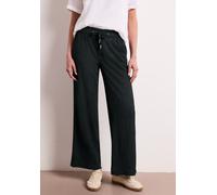 Jogginghose STREET ONE, Damen, Gr. 46, Länge 30, pine grove grün, Web, Obermaterial: 59% Polyester, 40% Viskose, 1% Elasthan, unifarben, loose fit lang, Hosen Jogginghose, mit elastischem Bund (847834