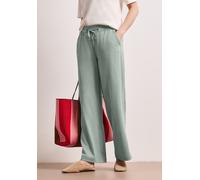 Stoffhose STREET ONE, Damen, Gr. 42, Länge 30, schwarz mint grün, Stoff, 59% Polyester, 40% Viskose, 1% Elasthan, unifarben, comfort fit lang, Hosen Stoffhose, High Waist (37915268-42) schwarz mint gr