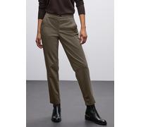 Jogginghose STREET ONE "Style Bonny", Damen, Gr. 38, Länge 30, schwarzest braun meliert, Web, Obermaterial: 46% Polyester, 29% Polyamid, 15% Viskose, 10% Elasthan, meliert, loose fit lang, Hosen Joggi