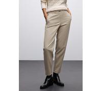 Jogginghose STREET ONE "Style Bonny", Damen, Gr. 42, Länge 30, sanded beige meliert, Web, Obermaterial: 46% Polyester, 29% Polyamid, 15% Viskose, 10% Elasthan, meliert, loose fit lang, Hosen Joggingho