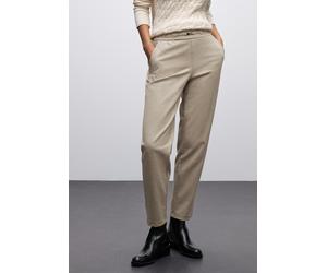 Jogginghose STREET ONE "Style Bonny", Damen, Gr. 46, Länge 30, sanded beige meliert, Web, Obermaterial: 46% Polyester, 29% Polyamid, 15% Viskose, 10% Elasthan, meliert, loose fit lang, Hosen Joggingho