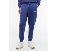 Jogginghose TOMMY JEANS "TJM REGULAR SIGNATURE", Herren, Gr. XL, N-Gr, blau (blau storm), Sweatware, Obermaterial: 100% Baumwolle, regular fit lang, Hosen Jogginghose, mit Logo und Bündchen (64366411-