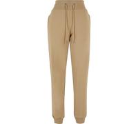Jogginghose URBAN CLASSICS "Urban Classics Damen Ladies Cozy Sweatpants", Damen, Gr. 4XL, US-Größen, beige (warmsand), 95% Baumwolle, 5% Elasthan, unifarben, loose fit, Hosen Jogginghose (58386211-4XL