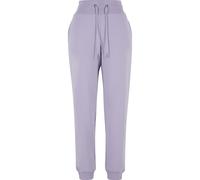Jogginghose URBAN CLASSICS "Urban Classics Damen Ladies Cozy Sweatpants", Damen, Gr. 4XL, US-Größen, lila (dustylila), 95% Baumwolle, 5% Elasthan, unifarben, loose fit, Hosen Jogginghose (96322202-4XL