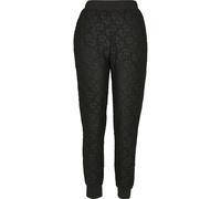 Jogginghose URBAN CLASSICS "Urban Classics Damen Ladies Lace Jersey Jog Pants", Damen, Gr. S, US-Größen, schwarz, 94% Polyamid, 6% Elasthan, unifarben, slim fit, Hosen Jogginghose (84667967-S) schwarz