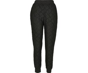 Jogginghose URBAN CLASSICS "Urban Classics Damen Ladies Lace Jersey Jog Pants", Damen, Gr. S, US-Größen, schwarz, 94% Polyamid, 6% Elasthan, unifarben, slim fit, Hosen Jogginghose (84667967-S) schwarz