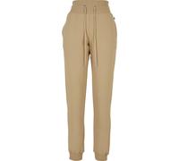 Jogginghose URBAN CLASSICS "Urban Classics Damen Ladies Organic High Waist Sweat Pants", Damen, Gr. 5XL, US-Größen, unionbeige, 100% Organic Cotton Terry, unifarben, loose fit, Hosen Jogginghose (4621
