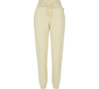 Jogginghose URBAN CLASSICS "Urban Classics Damen Ladies Organic High Waist Sweat Pants", Damen, Gr. M, US-Größen, softgelb, 100% Organic Cotton Terry, unifarben, loose fit, Hosen Jogginghose (65064565